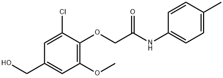 2-[2-chloro-4-(hydroxymethyl)-6-methoxyphenoxy]-n-(4-methylphenyl)-acetamide structure