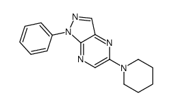 1-phenyl-5-piperidin-1-ylpyrazolo[3,4-b]pyrazine结构式