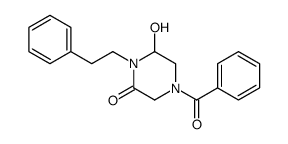 4-benzoyl-6-hydroxy-1-(2-phenylethyl)piperazin-2-one Structure