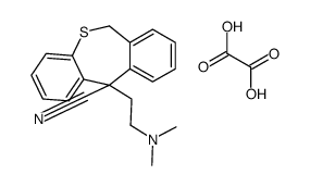 2-(11-cyano-6H-benzo[c][1]benzothiepin-11-yl)ethyl-dimethylazanium,2-hydroxy-2-oxoacetate结构式