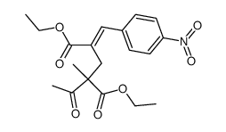 2-Acetyl-2-methyl-4-[1-(4-nitro-phenyl)-meth-(E)-ylidene]-pentanedioic acid diethyl ester Structure