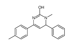 3-methyl-6-(4-methylphenyl)-4-phenyl-1,4-dihydropyrimidin-2-one结构式