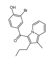 (3-bromo-4-hydroxyphenyl)-(1-methyl-2-propylindolizin-3-yl)methanone结构式