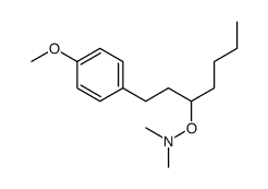 N-[1-(4-methoxyphenyl)heptan-3-yloxy]-N-methylmethanamine Structure