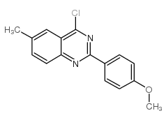 4-氯-2-(4-甲氧基苯基)-6-甲基喹唑啉结构式