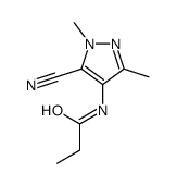 N-(5-cyano-1,3-dimethylpyrazol-4-yl)propanamide Structure