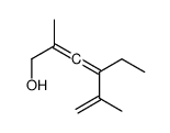 4-ethyl-2,5-dimethylhexa-2,3,5-trien-1-ol结构式