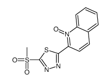 2-methylsulfonyl-5-(1-oxidoquinolin-1-ium-2-yl)-1,3,4-thiadiazole Structure