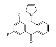 3-CHLORO-5-FLUORO-2'-(3-PYRROLINOMETHYL) BENZOPHENONE结构式