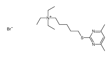 5-(4,6-dimethylpyrimidin-2-yl)sulfanylpentyl-triethylazanium,bromide Structure