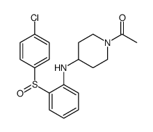 1-[4-[2-(4-chlorophenyl)sulfinylanilino]piperidin-1-yl]ethanone结构式