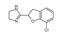 2-(7-chloro-2,3-dihydro-1-benzofuran-2-yl)-4,5-dihydro-1H-imidazole结构式