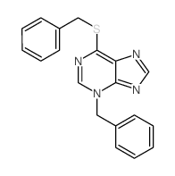 3-benzyl-6-benzylsulfanyl-purine Structure