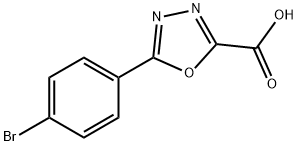 5-(4-bromophenyl)-1,3,4-oxadiazole-2-carboxylic acid结构式