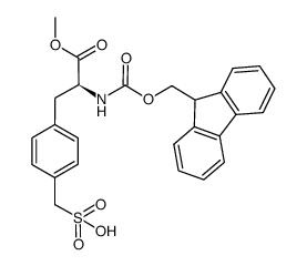 N-(fluorenyl-9-methoxycarbonyl)-L-(p-sulfomethyl)phenylalanine methyl ester结构式