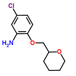 5-Chloro-2-(tetrahydro-2H-pyran-2-ylmethoxy)aniline结构式