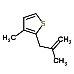 3-Methyl-2-(2-methyl-2-propen-1-yl)thiophene结构式