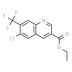 6-CHLORO-7-TRIFLUOROMETHYL-QUINOLINE-3-CARBOXYLIC ACID ETHYL ESTER结构式