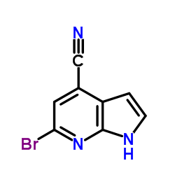 6-Bromo-1H-pyrrolo[2,3-b]pyridine-4-carbonitrile structure