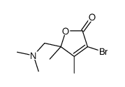 3-bromo-5-[(dimethylamino)methyl]-4,5-dimethylfuran-2-one结构式