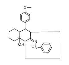 phenylhydrazone of 8-(4-methoxyphenyl)tricyclo(7.3.1.02,7)tridecan-2-ol-13-one结构式