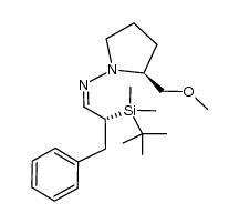 (S,Z)-N-((R)-2-(tert-butyldimethylsilyl)-3-phenylpropylidene)-2-(methoxymethyl)pyrrolidin-1-amine结构式