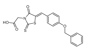 2-[4-oxo-5-[(4-phenylmethoxyphenyl)methylidene]-2-sulfanylidene-1,3-thiazolidin-3-yl]acetic acid Structure