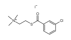 m-chlorobenzoylthiocholine iodide结构式