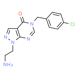 1-(2-aminoethyl)-5-[(4-chlorophenyl)methyl]-1h,4h,5h-pyrazolo[3,4-d]pyrimidin-4-one结构式