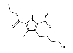 3-(4-chlorobutyl)-5-(ethoxycarbonyl)-4-methyl-1H-pyrrole-2-carboxylic acid Structure