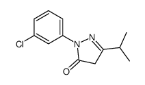 2-(3-chlorophenyl)-5-propan-2-yl-4H-pyrazol-3-one structure