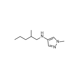 1-Methyl-N-(2-methylpentyl)-1H-pyrazol-4-amine Structure