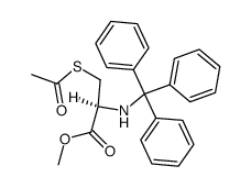 (S)-3-Acetylsulfanyl-2-(trityl-amino)-propionic acid methyl ester Structure