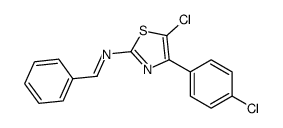 N-[5-chloro-4-(4-chlorophenyl)-1,3-thiazol-2-yl]-1-phenylmethanimine Structure