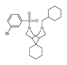 3-(3-bromophenyl)sulfonyl-7-(cyclohexylmethyl)spiro[3,7-diazabicyclo[3.3.1]nonane-9,1'-cyclohexane] Structure