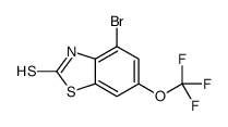 4-溴-2-疏基-6-(三氟甲氧基)苯并噻唑结构式