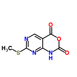 7-(METHYLTHIO)-1H-PYRIMIDO[4,5-D][1,3]OXAZINE-2,4-DIONE结构式