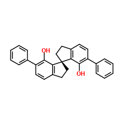 (1S)-2,2',3,3'-tetrahydro-6,6'-diphenyl-1,1'-Spirobi[1H-indene]-7,7'-diol structure