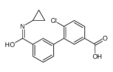 4-chloro-3-[3-(cyclopropylcarbamoyl)phenyl]benzoic acid Structure