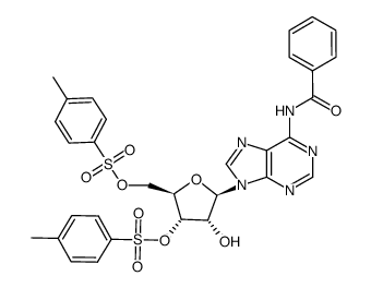 N6-benzoyl-3',5'-di-O-p-tolylsulphonyladenosine Structure