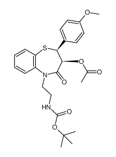 N,N-Didesmethyl N-tert-Butoxycarbonyl Diltiazem Structure