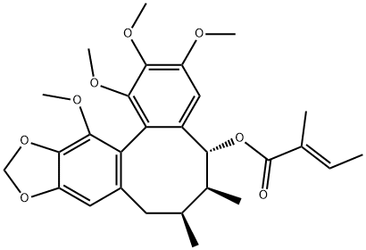 惕各酰基五味子素O结构式