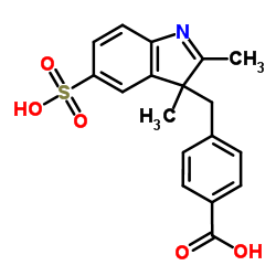 4-[(2,3-Dimethyl-5-sulfo-3H-indol-3-yl)methyl]benzoic acid结构式