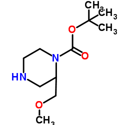 tert-butyl 2-(methoxymethyl)piperazine-1-carboxylate structure