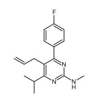 5-allyl-4-(4-fluorophenyl)-6-isopropyl-N-methylpyrimidin-2-amine Structure