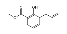 methyl 3-(2-propenyl)-2-hydroxycyclohexa-1,4-diene-1-carboxylate结构式