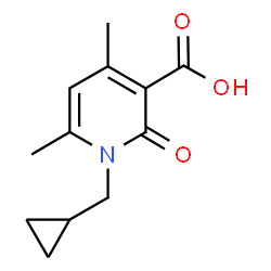 1-(Cyclopropylmethyl)-4,6-dimethyl-2-oxo-1,2-dihydropyridine-3-carboxylic acid structure