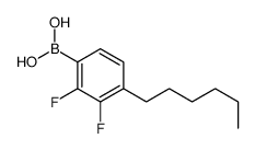 (2,3-difluoro-4-hexylphenyl)boronic acid结构式