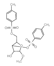 a-D-Xylofuranoside, methyl,3,5-bis(4-methylbenzenesulfonate)结构式