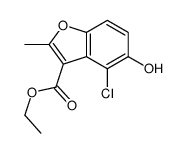 ethyl 4-chloro-5-hydroxy-2-methyl-1-benzofuran-3-carboxylate结构式